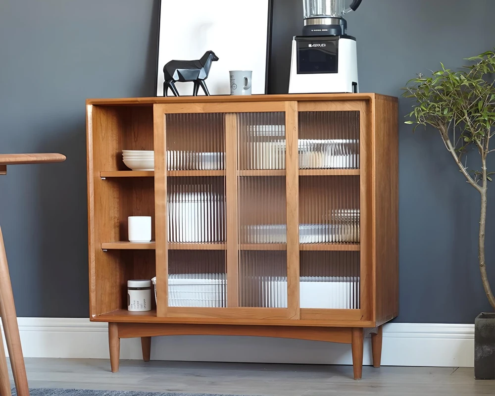 glass front buffet sideboard